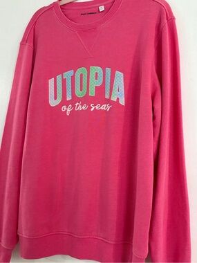 Caribbean Pink 'Utopia of the Seas' Crewneck Sweatshirt